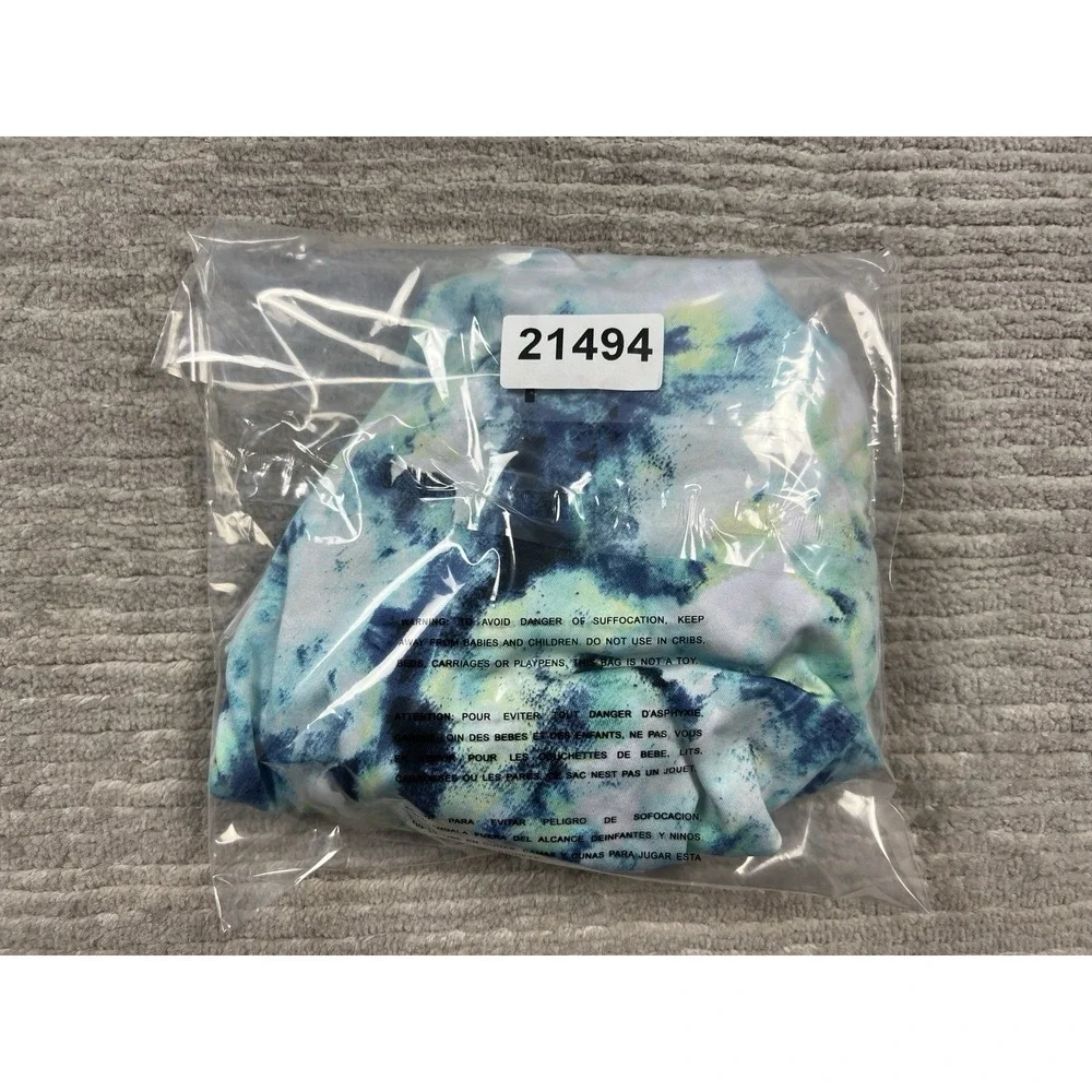 Livi Active Women's Tie-Dye Tank Top in Blue, Aqua, Navy, Lime - Picture 10 of 10